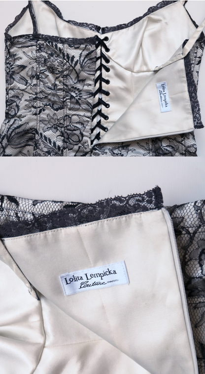 Lolita Lempicka ~ Couture Runway F/W 1994 Lace-Up Corset Mini Dress