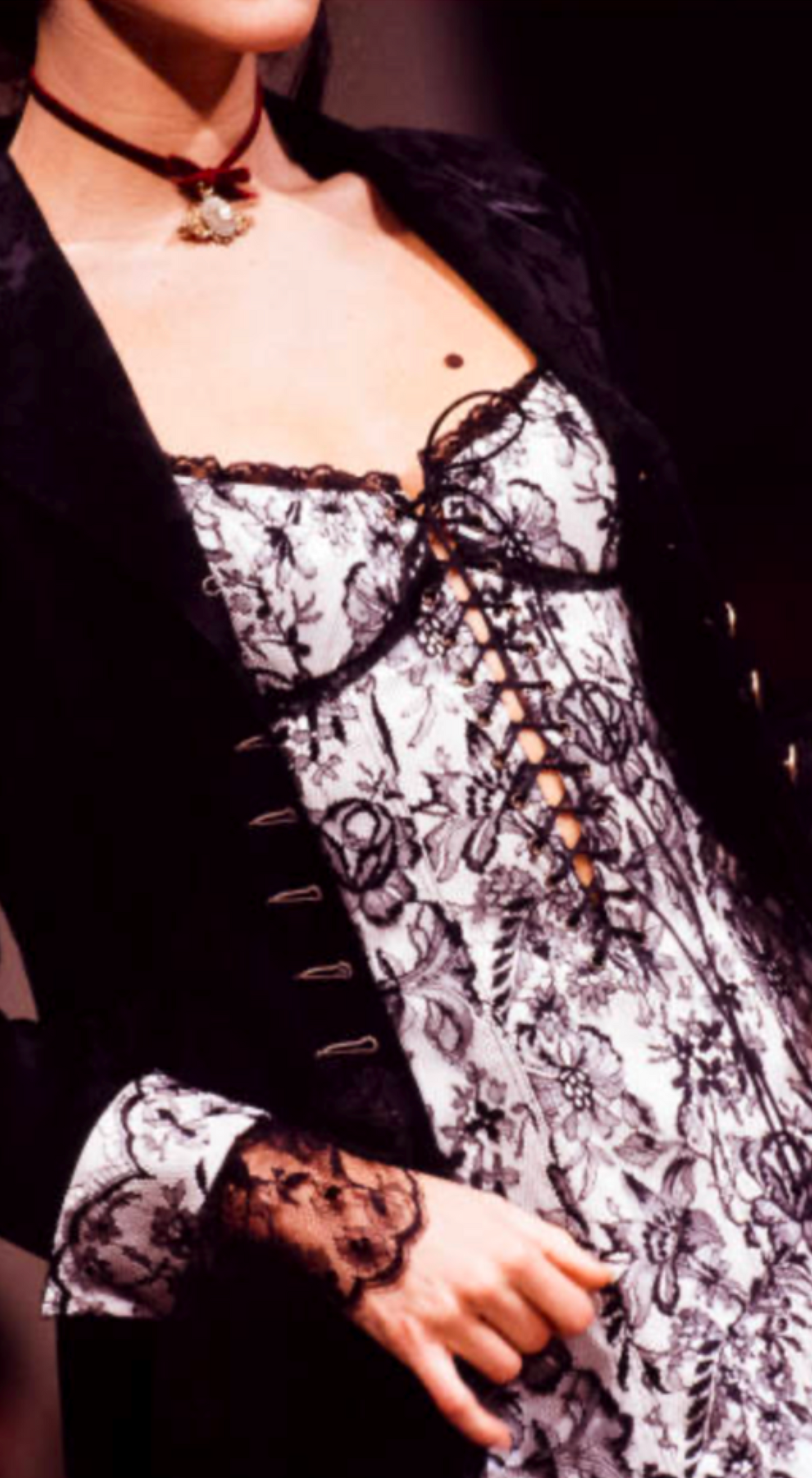 Lolita Lempicka ~ Couture Runway F/W 1994 Lace-Up Corset Mini Dress
