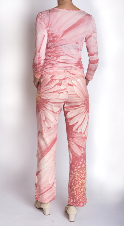 Roberto Cavalli ~ S/S 2000 Set Rosa Floral Pants and Top Set