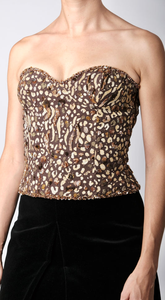 Emanuel Ungaro ~ Vintage Pearl Embellished Bustier