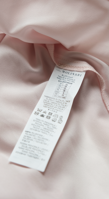 Anna Molinari ~Rosa Pleated Chiffon Cape Dress