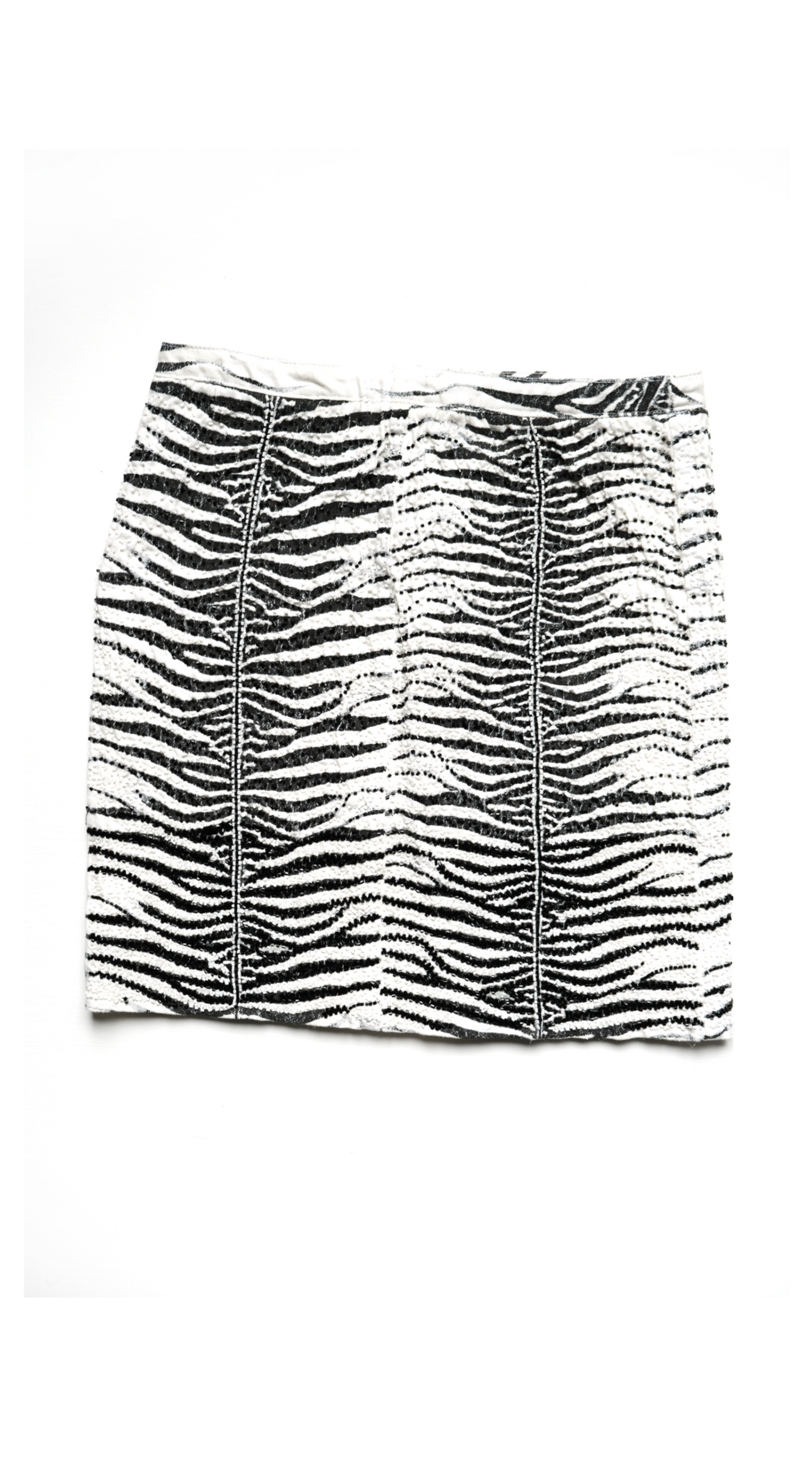 Roberto Cavalli Runway SS 2000 Zebra Print Beaded Skirt & Top Set