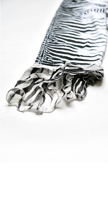 Roberto Cavalli Runway SS 2000 Zebra Print Beaded Skirt & Top Set