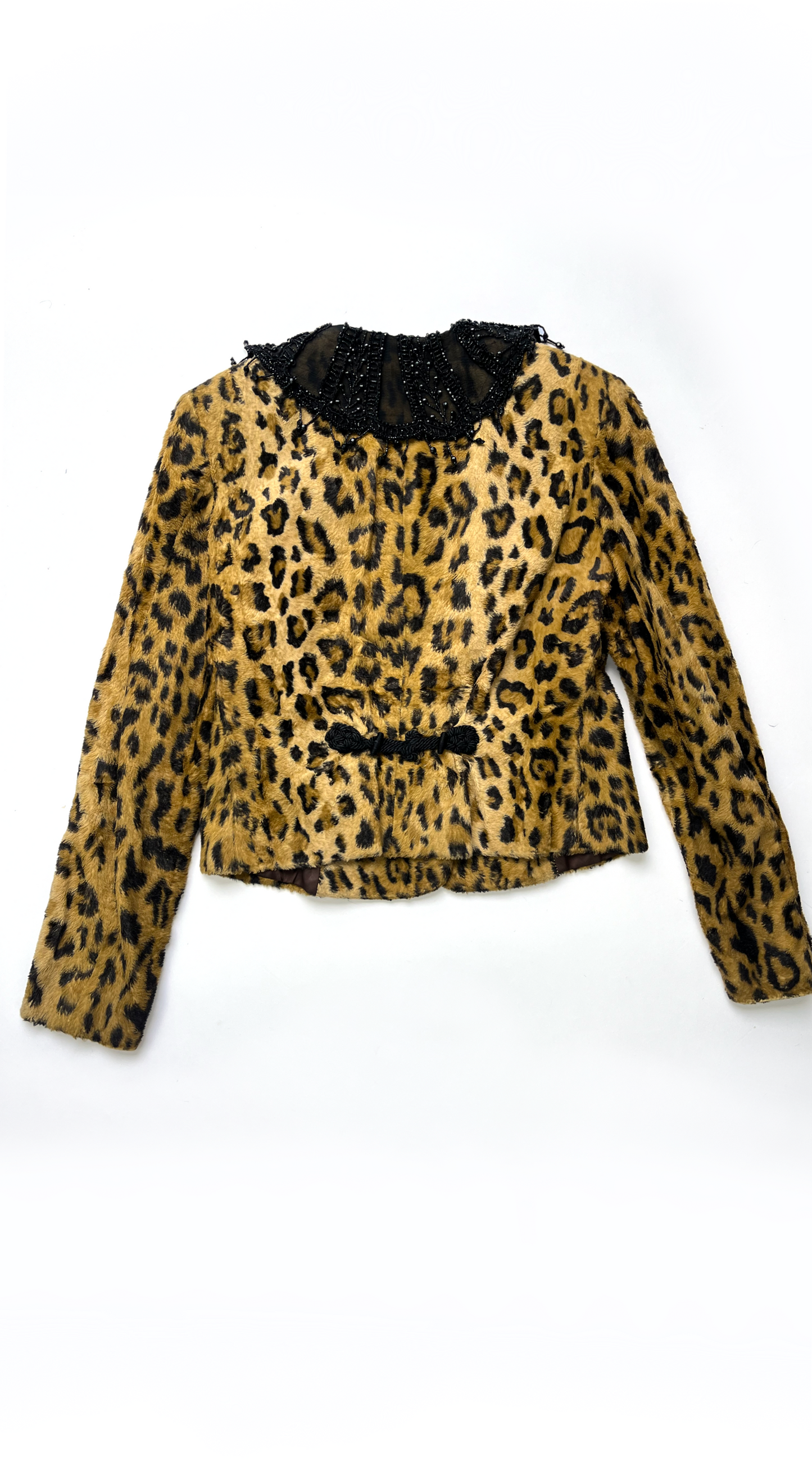 Anna Molinari by Blumarine ~ Runway FW 1994 Leopard jacket with Pearl Collar