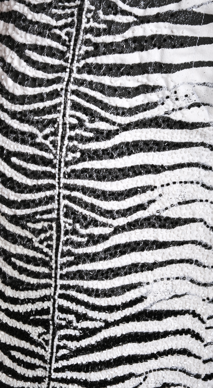 Roberto Cavalli Runway SS 2000 Zebra Print Beaded Skirt & Top Set