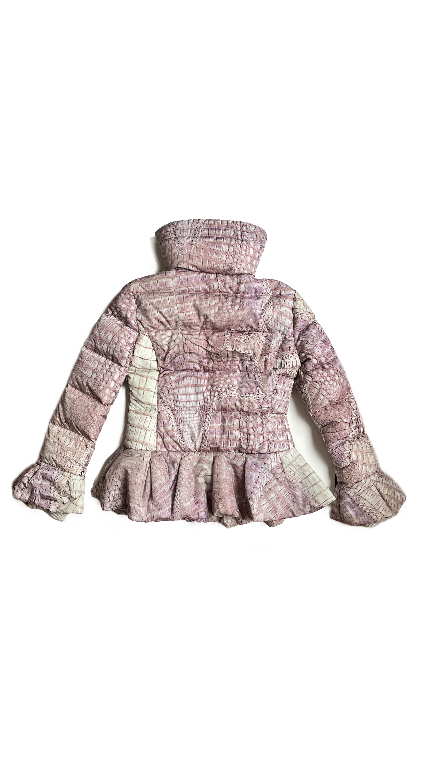 Roberto Cavalli ~ 2000s Crocodile Print Puffer Jacket