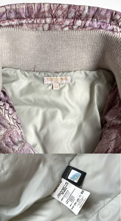 Roberto Cavalli ~ 2000s Crocodile Print Puffer Jacket