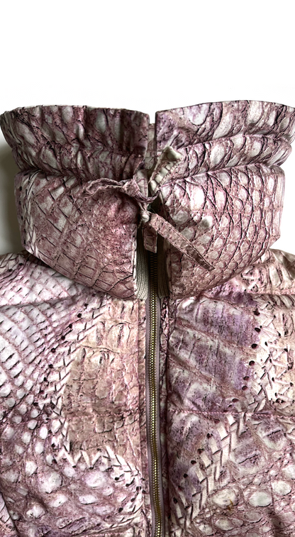 Roberto Cavalli ~ 2000s Crocodile Print Puffer Jacket