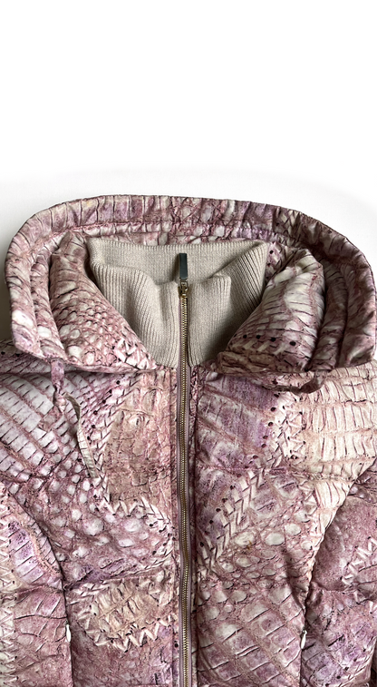 Roberto Cavalli ~ 2000s Crocodile Print Puffer Jacket