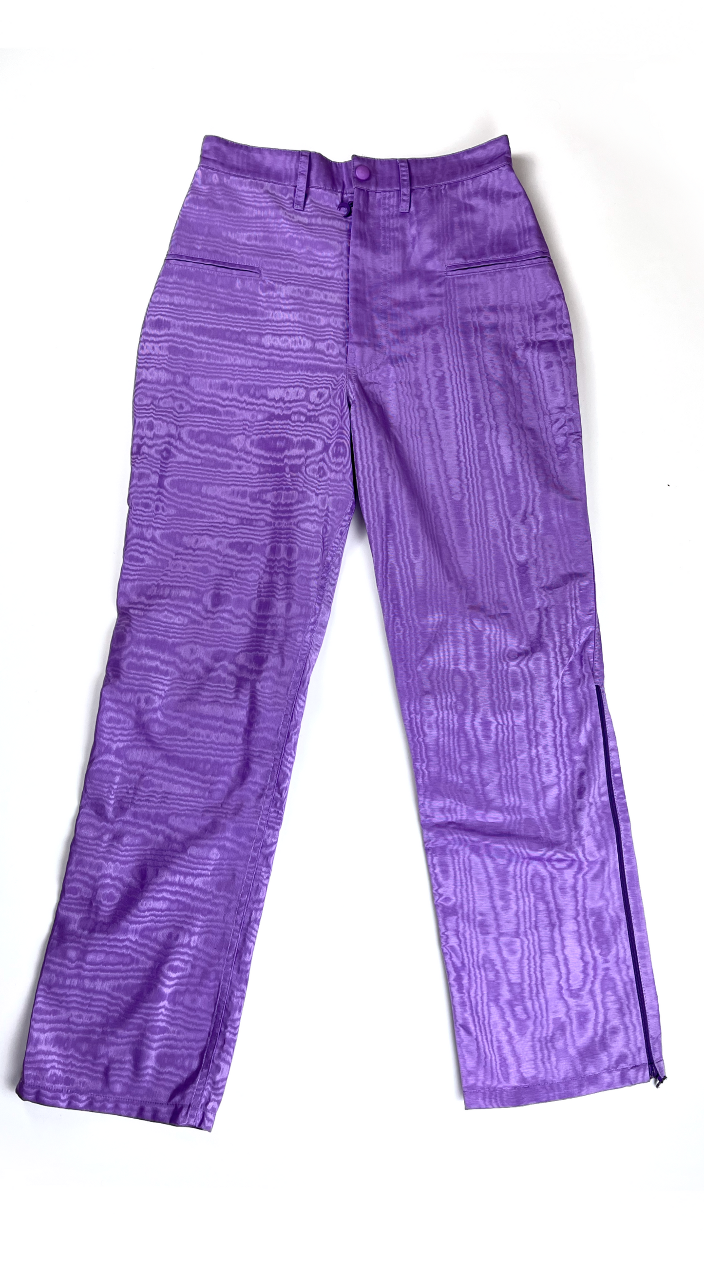 Marine Serre ~ Fall 2018 Purple Shiny Moire Trouser