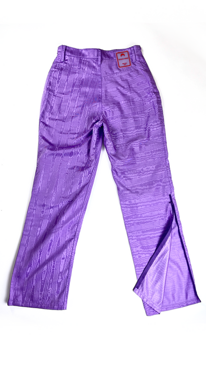 Marine Serre ~ Fall 2018 Purple Shiny Moire Trouser