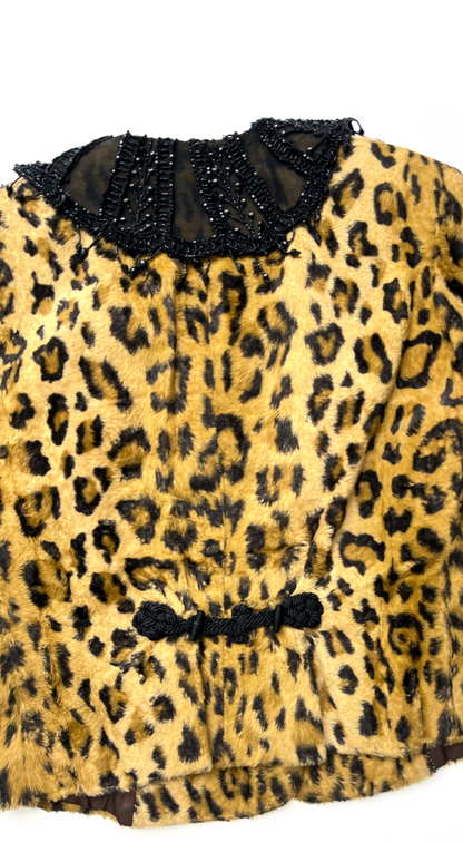 Anna Molinari by Blumarine ~ Runway FW 1994 Leopard jacket with Pearl Collar