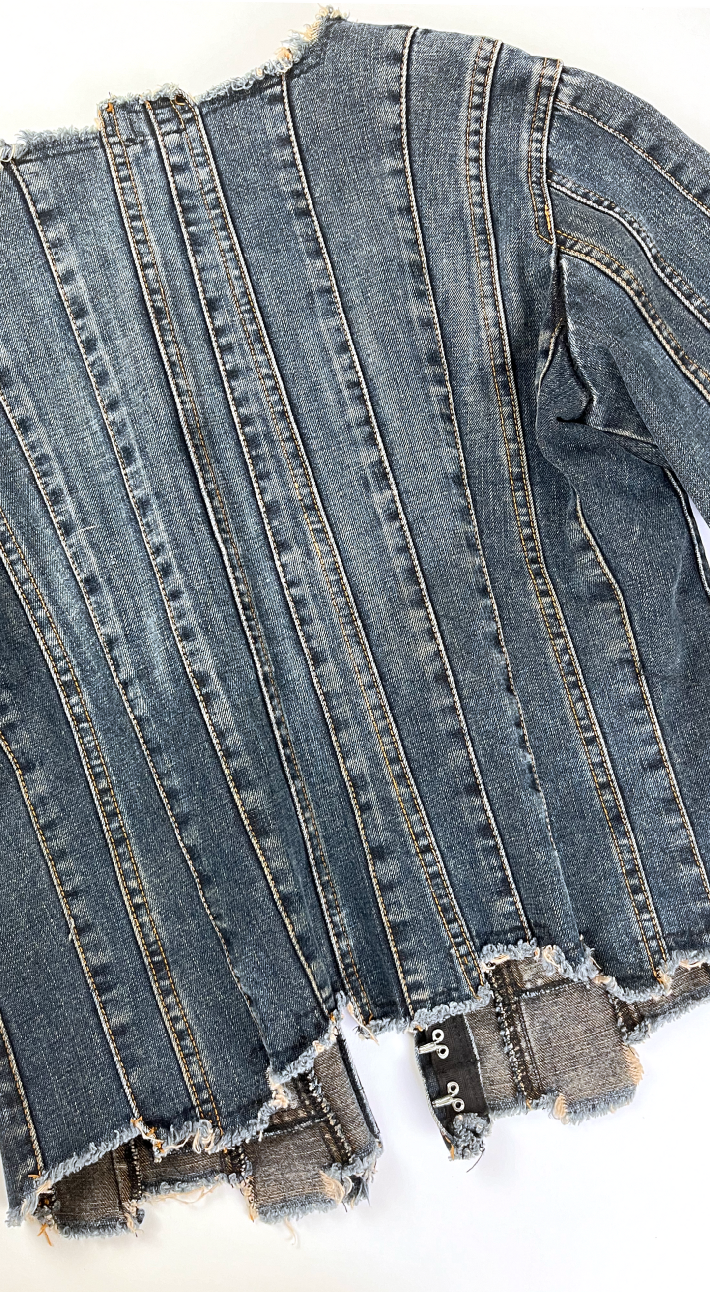 Plein Sud ~ 2000s Constructed Denim Jacket