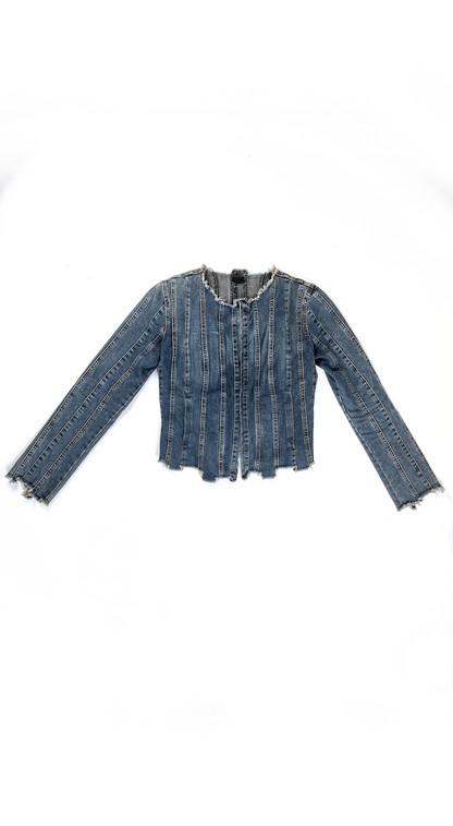 Plein Sud ~ 2000s Constructed Denim Jacket