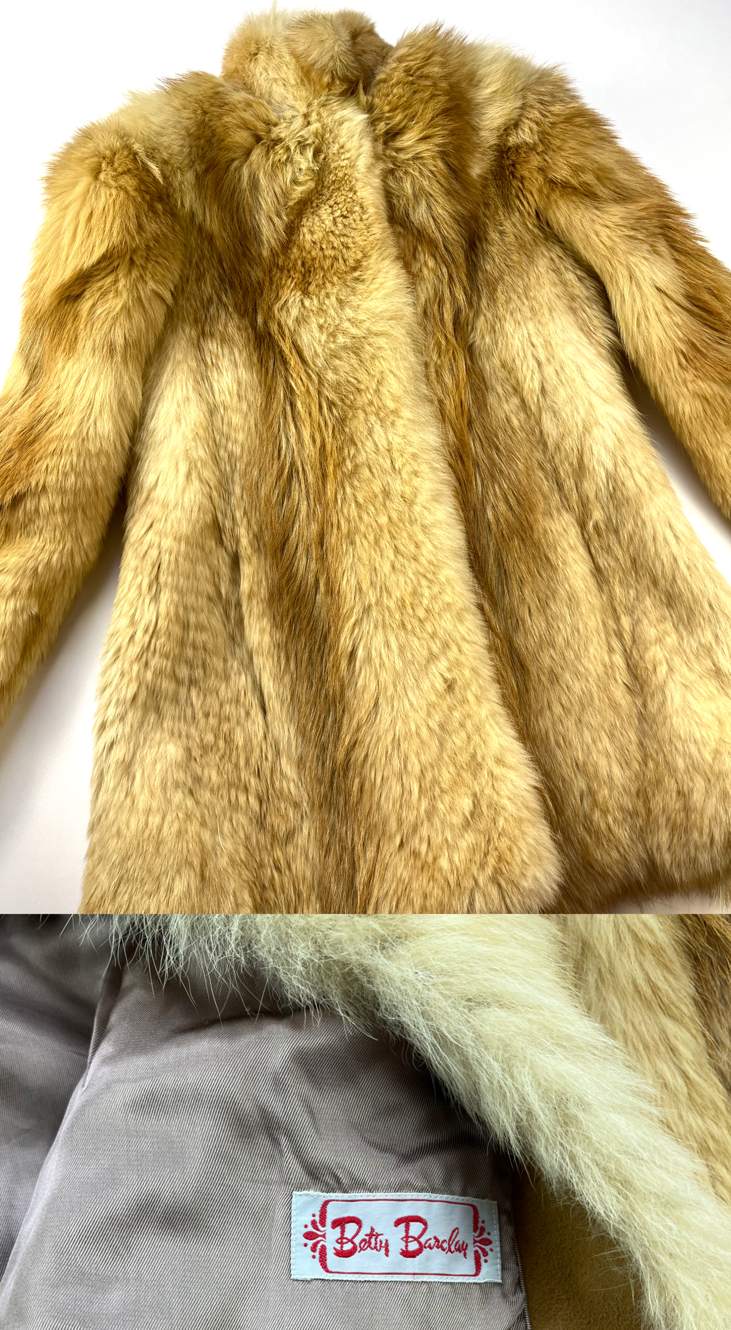 Betty Barclay ~ Vintage Beige-Brown Fur Coat