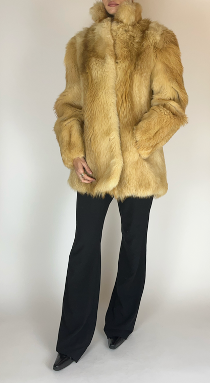 Betty Barclay ~ Vintage Beige-Brown Fur Coat