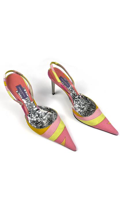 Emilio Pucci ~ Vintage Pink Slingback Heels