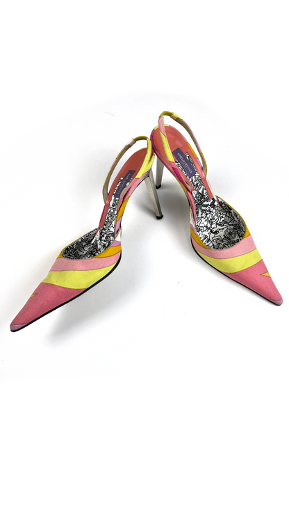 Emilio Pucci ~ Vintage Pink Slingback Heels