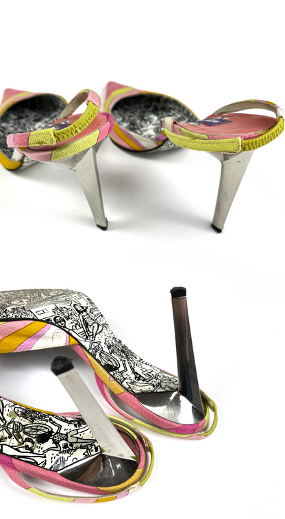 Emilio Pucci ~ Vintage Pink Slingback Heels