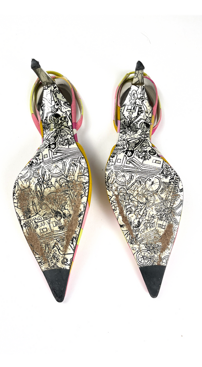 Emilio Pucci ~ Vintage Pink Slingback Heels