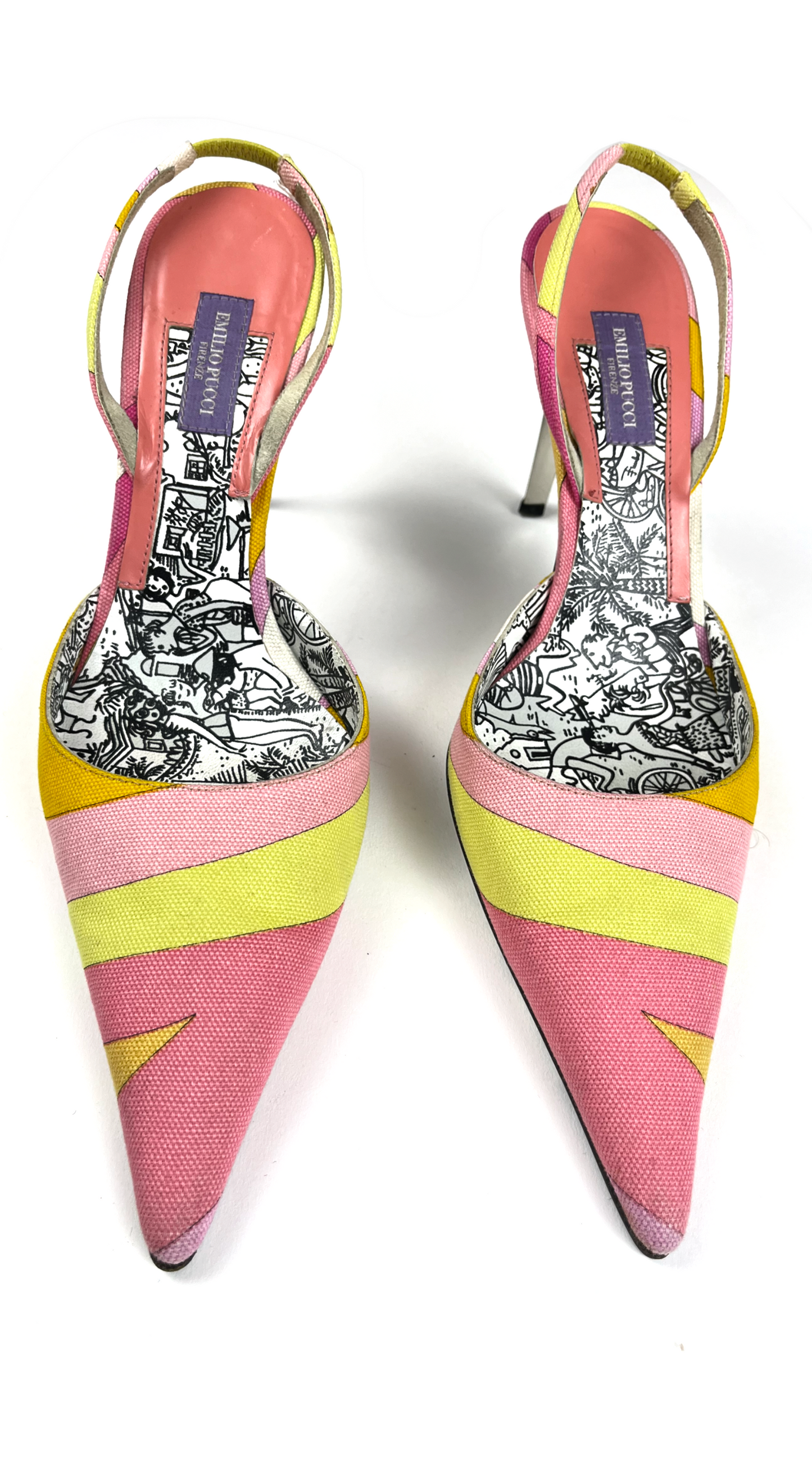 Emilio Pucci ~ Vintage Pink Slingback Heels