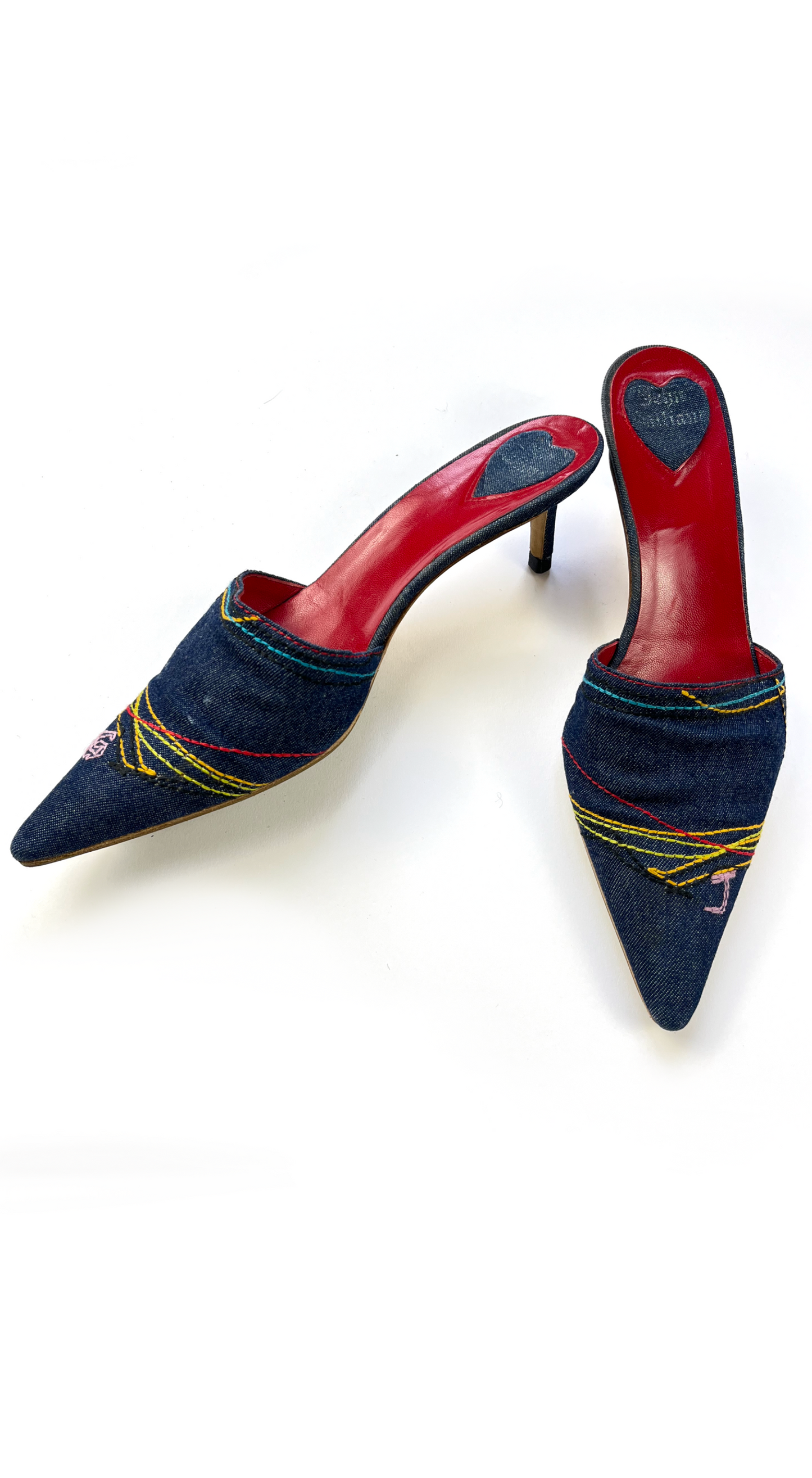 John Galliano ~ Y2k Denim Mules