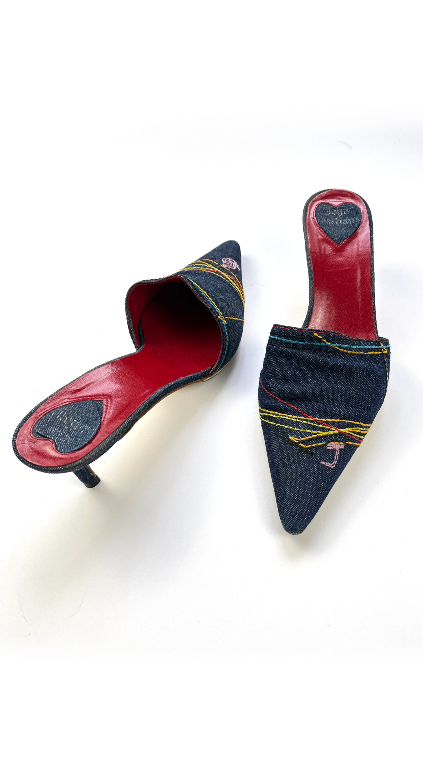 John Galliano ~ Y2k Denim Mules