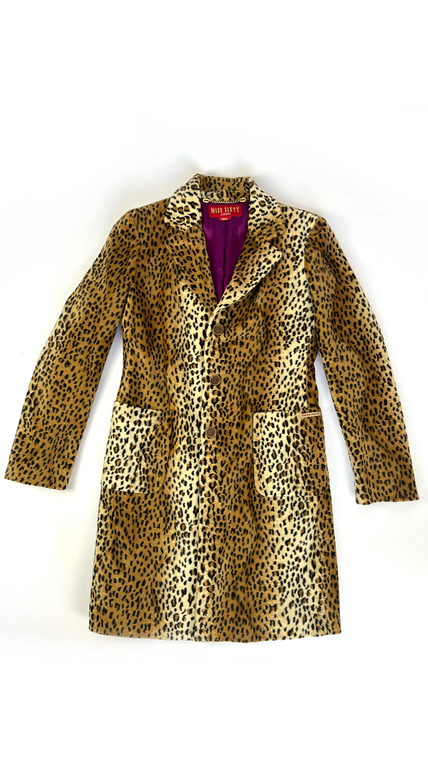 Miss Sixty ~ Y2k Fuzzy Leopard Coat