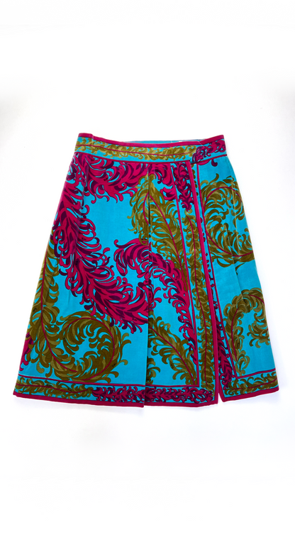 Emilio Pucci ~ 1960s Radiant Floral Velvet Skirt