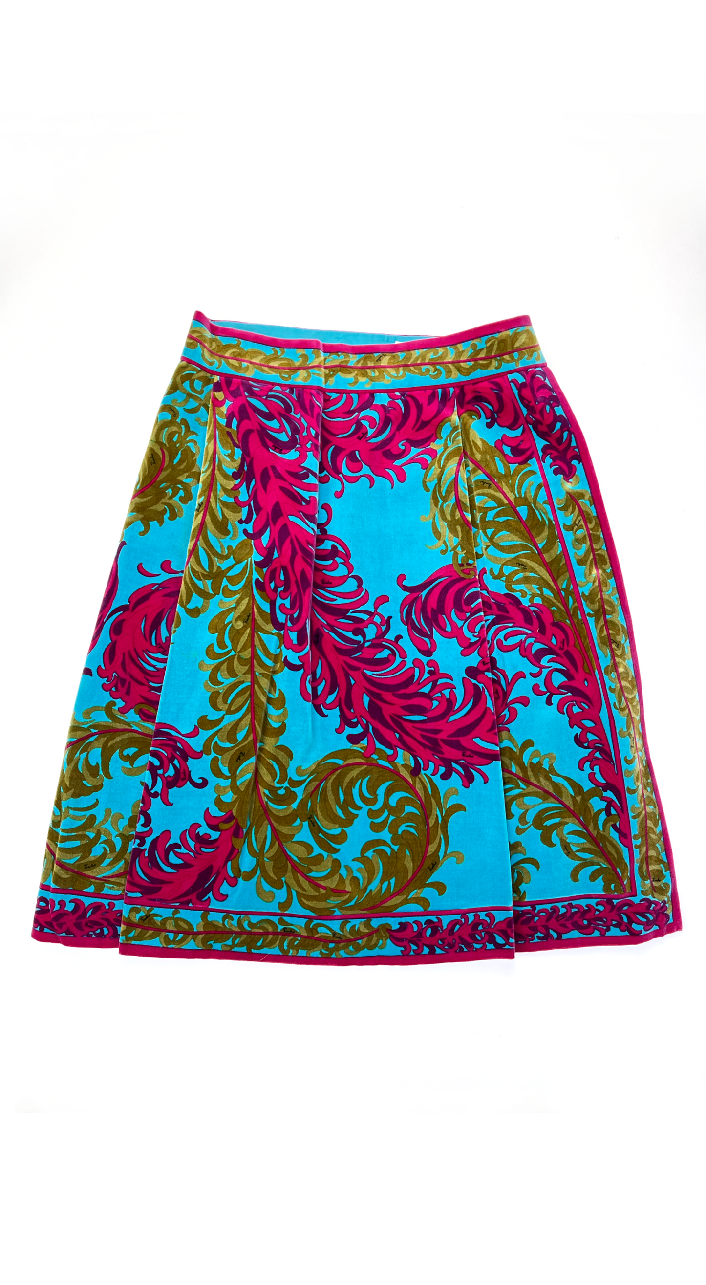 Emilio Pucci ~ 1960s Radiant Floral Velvet Skirt