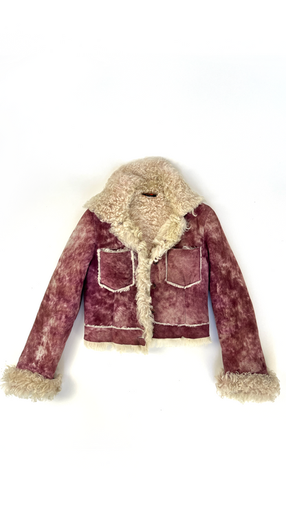 Christian Lacroix ~  Charlotte York Pink Bleached Shearling Jacket