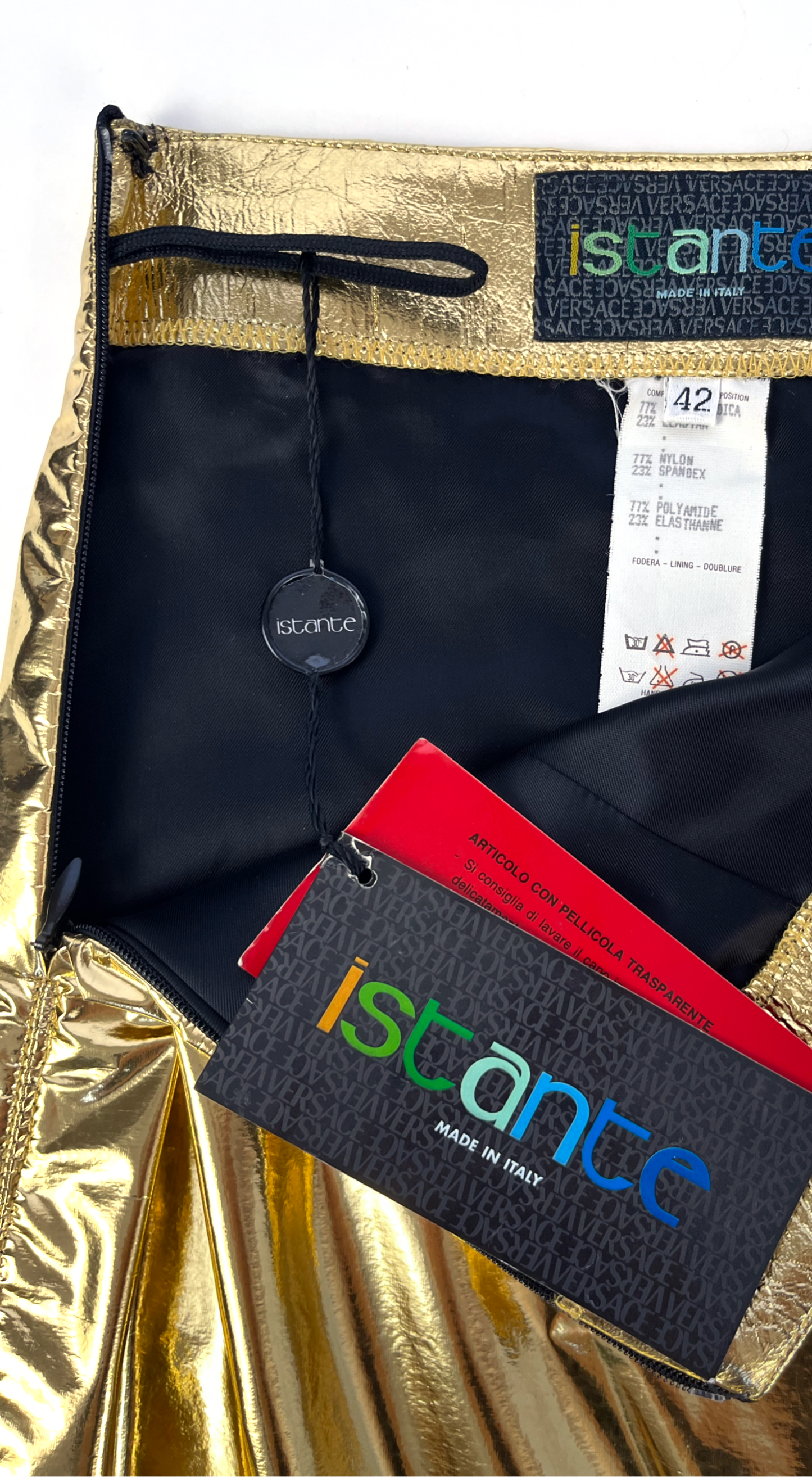 Istante by Gianni Versace ~ Gold Mini Skirt