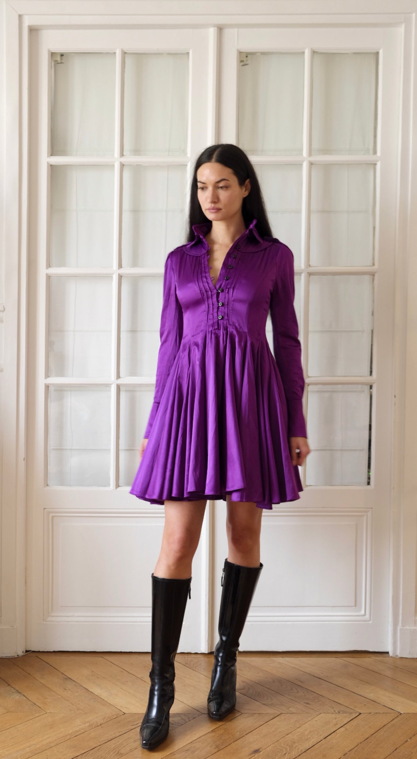 Chloé ~ Purple Silk Dress