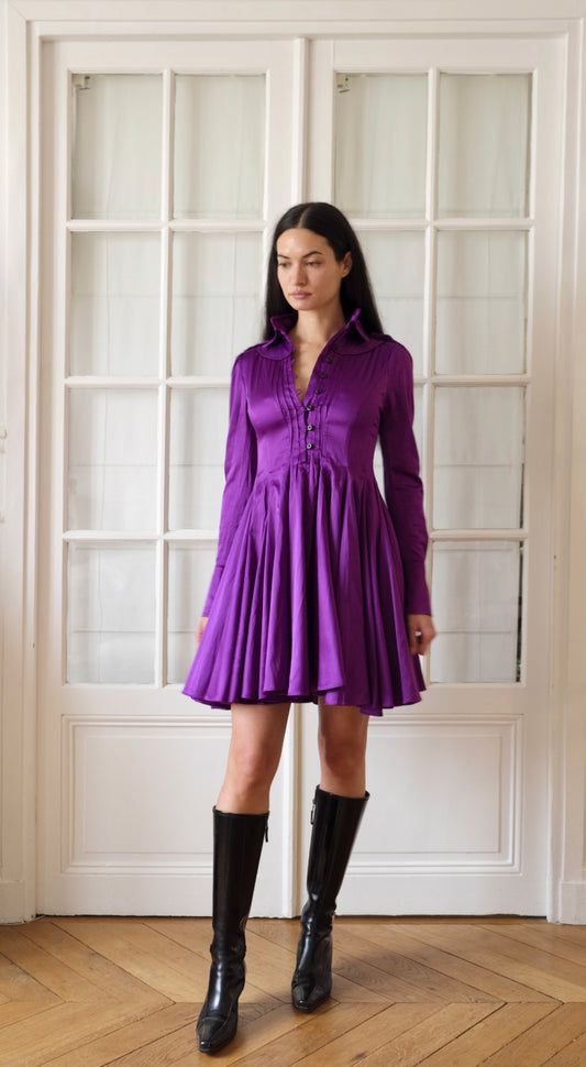 Chloé ~ Purple Silk Dress