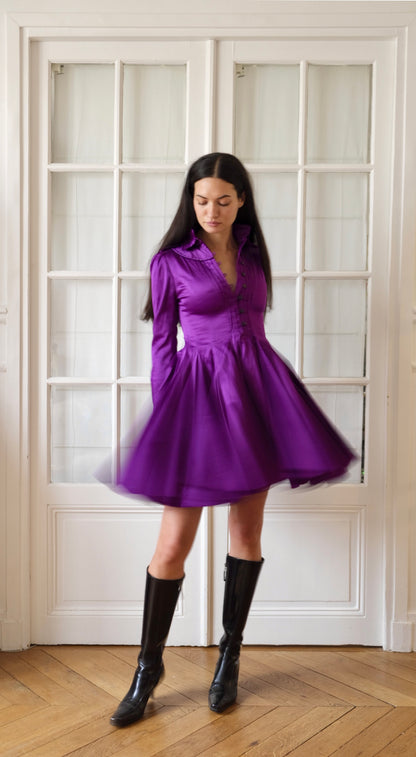 Chloé ~ Purple Silk Dress