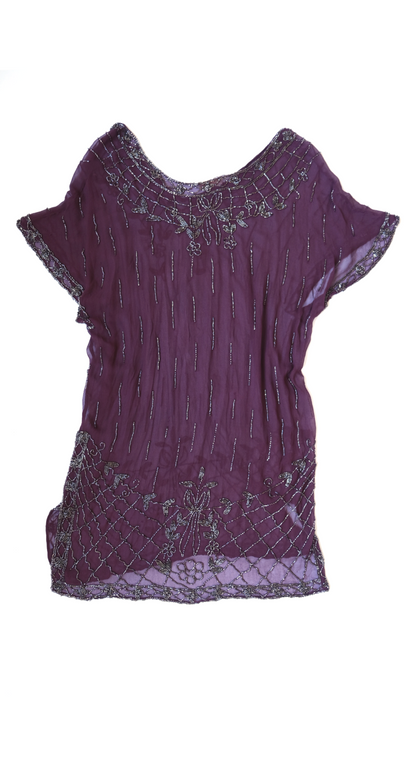 John Galliano ~ 2000s Beaded Silk Dress with Slip