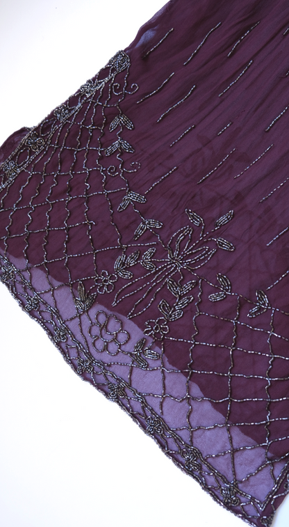 John Galliano ~ 2000s Beaded Silk Dress with Slip