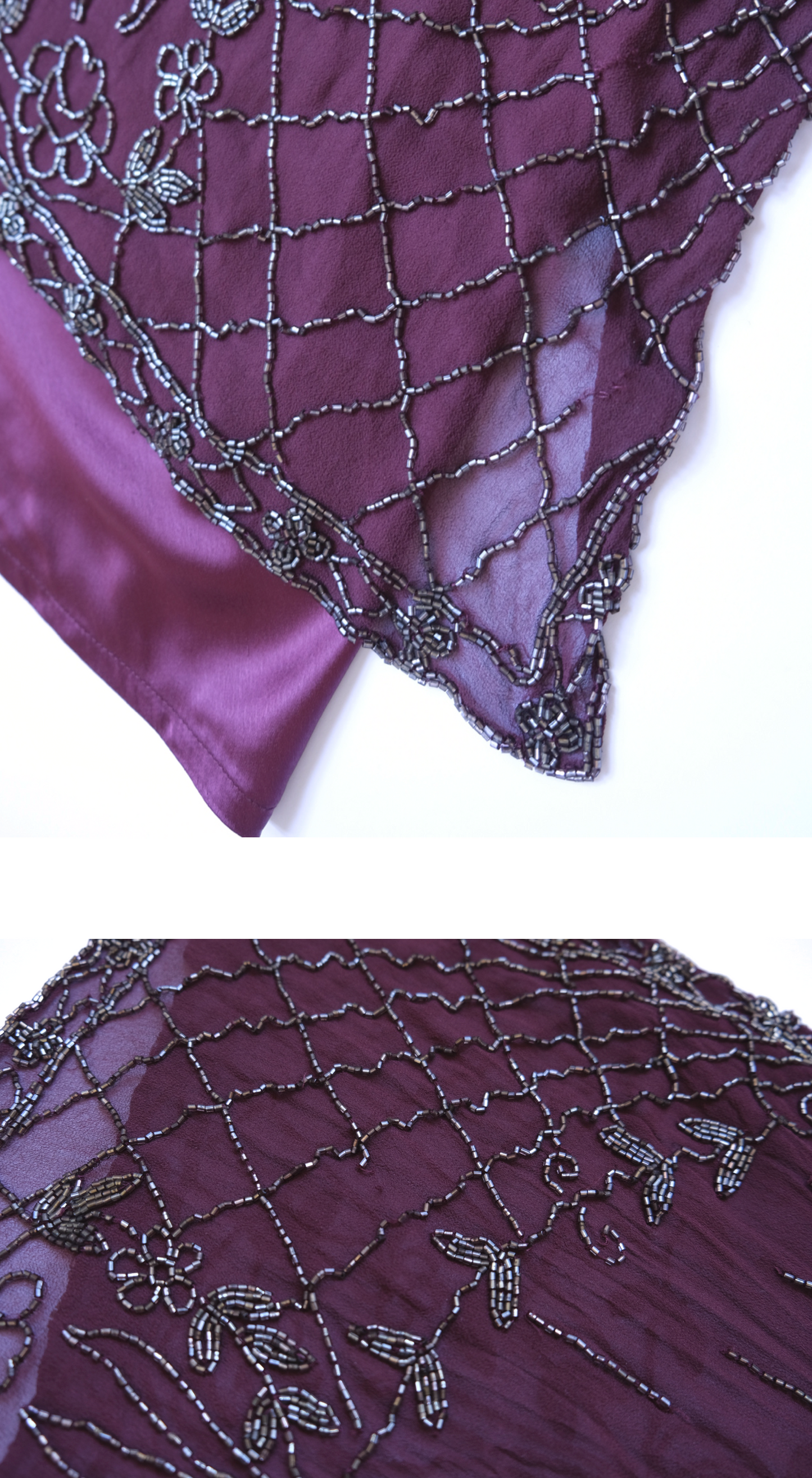 John Galliano ~ 2000s Beaded Silk Dress with Slip