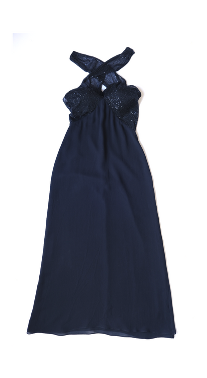 La Perla ~ Black Halterneck Long Evening Dress