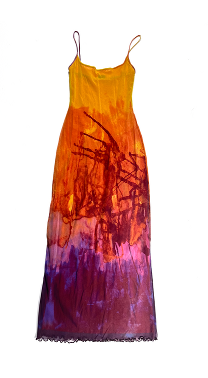 Plein Sud ~ Mesh 2000s Maxi Sunrise Dress