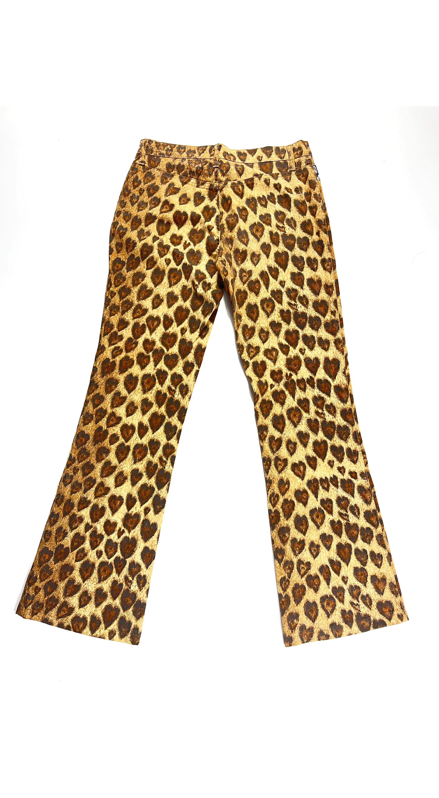 Moschino ~ 1990s Leopard  Heart Print Pants