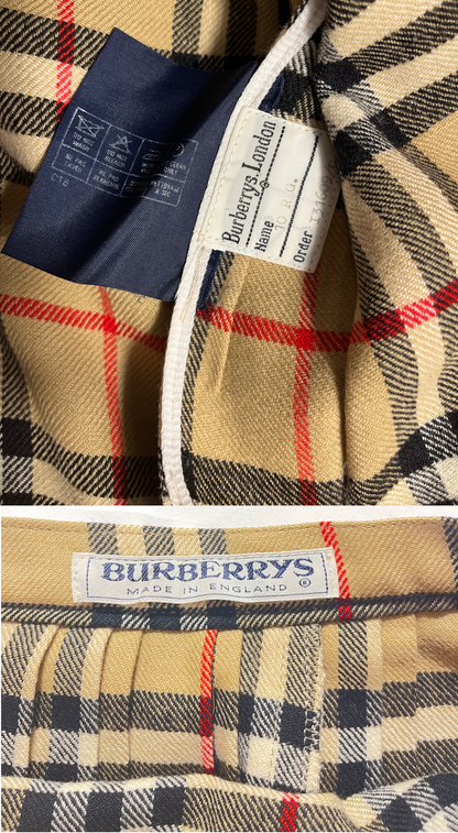 Burberry ~  Vintage 1980s Tartan Skirt