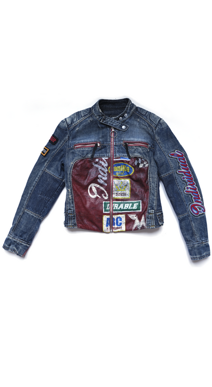 Miss Sixty ~ 2000s Vintage Moto Sport Denim Jacket