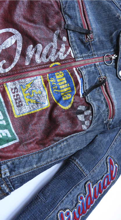 Miss Sixty ~ 2000s Vintage Moto Sport Denim Jacket