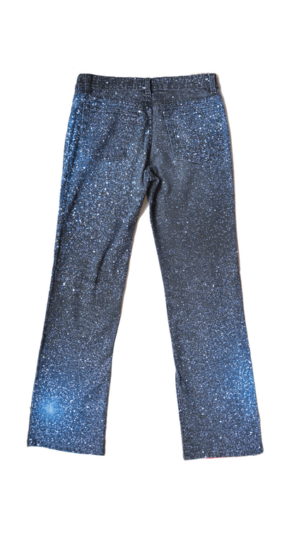 Roberto Cavalli ~ FW 2000 Silk Galaxy Swarovski Print Pants