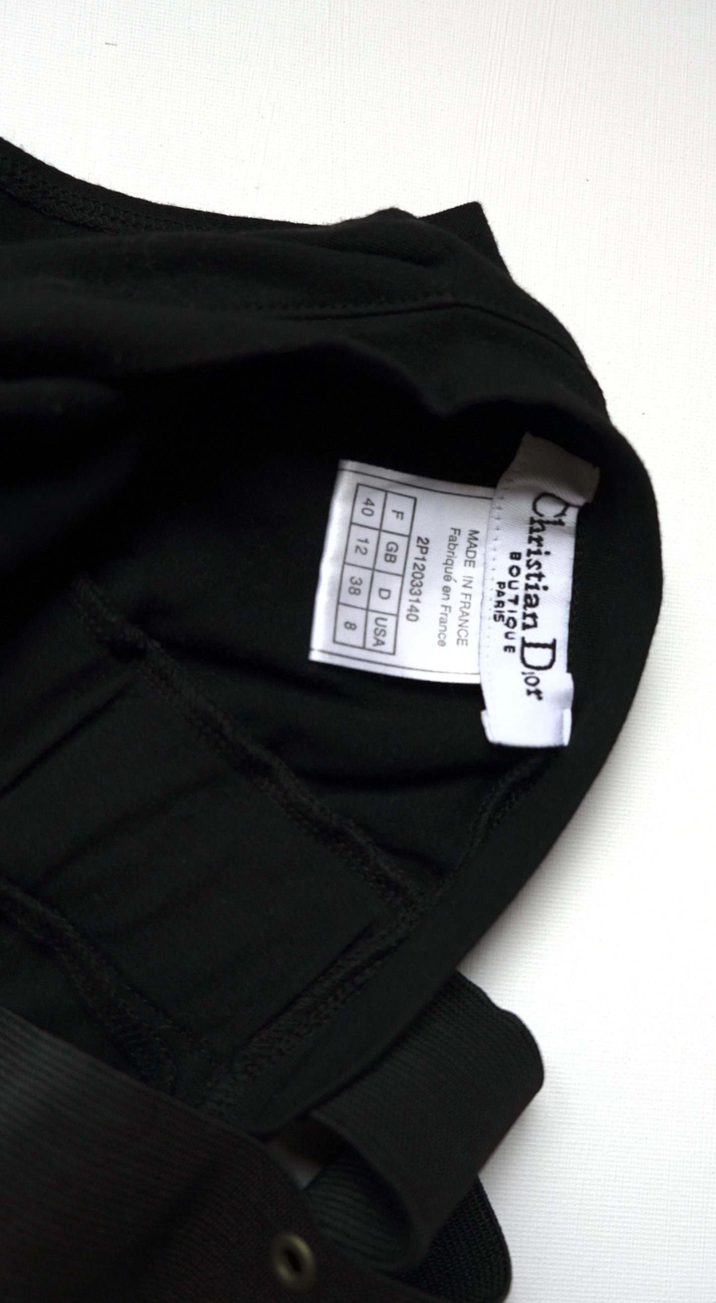 Christian Dior ~ S/S 2002 One Shoulder Black Logo Top