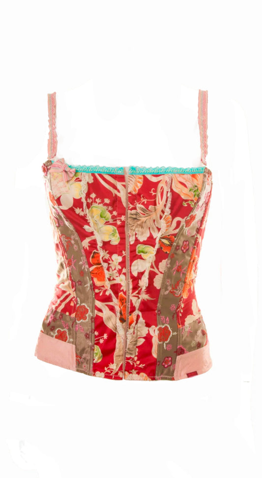 Kenzo ~ Y2K Floral Lace Corset