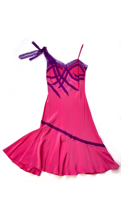 betsey johnson pink ruffle dress Betsey Johnson ~ 2000s Pink Lace Dress – fruitiga