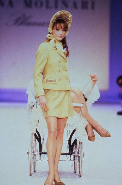 Anna Molinari F/W 1994 Runway Wool Blazer Skirt Set