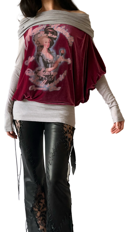 Dolce & Gabbana 2000s Marie Antoinette Off Shoulder Turtleneck